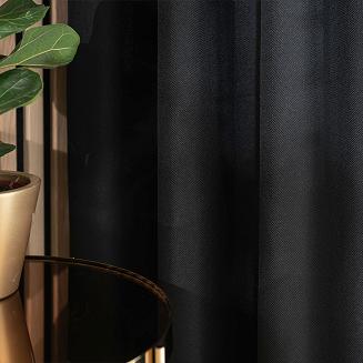 Zasłona gotowa na przelotkach JODEŁKA 140x250 czarna