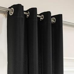 Zasłona gotowa na przelotkach JODEŁKA 140x250 czarna