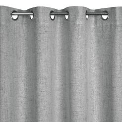 Zasłona gotowa na przelotkach LINDA 140x250 Eurofirany srebrny