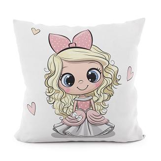 Poszewka dekoracyjna PRINCESS 40x40 welwetowa biała blondynka