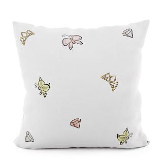 Poszewka dekoracyjna PRINCESS 40x40 welwetowa biała blondynka