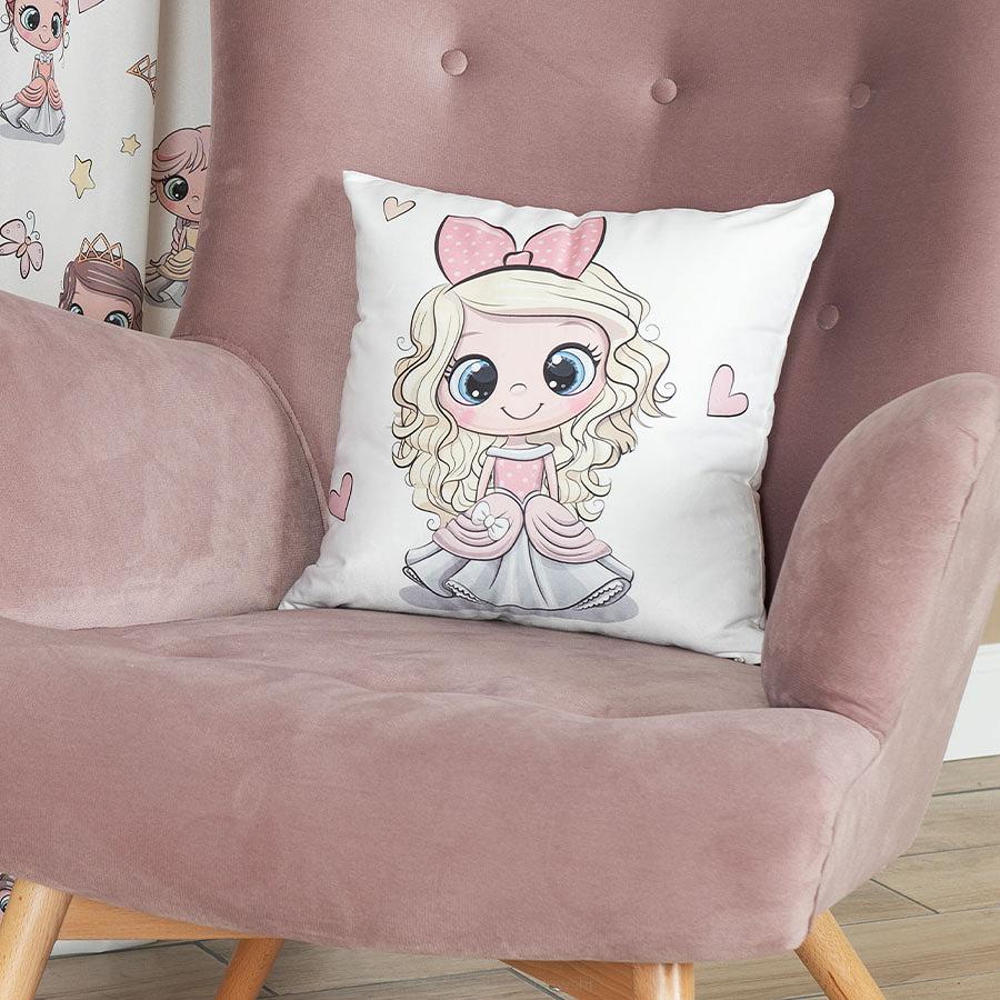 Poszewka dekoracyjna PRINCESS 40x40 welwetowa biała blondynka