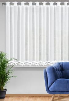 Firana gotowa na przelotkach KAJA 350x145 Eurofirany biały