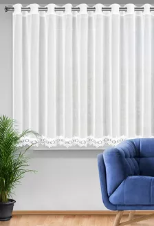 Firana gotowa na przelotkach KAJA 350x145 Eurofirany biały