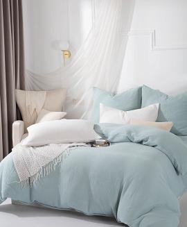 Szałwiowa Bawełniana Pościel Muślinowa 140x200