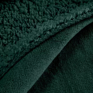 Koc narzuta TEDY 170x210 Eurofirany ciemnozielony miękka bukla + ciepły polar