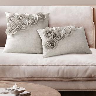 Poszewka dekoracyjna FLORES 30x50 Eurofirany beżowy
