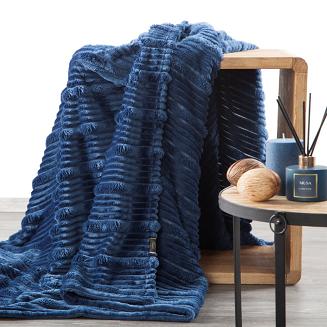 Koc narzuta NINA 220x200 Eurofirany granatowy