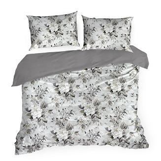 Pościel satynowa SPRING 160x200 Eurofirany srebrny