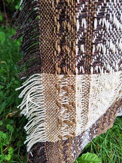 Komplet dekoracyjny narzuta 170x205 + 2x 60x170 brązowa beżowa kremowa krata warkocze