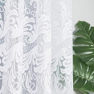 Firanka żakardowa gotowa na żabki IWONA 300x160 biała