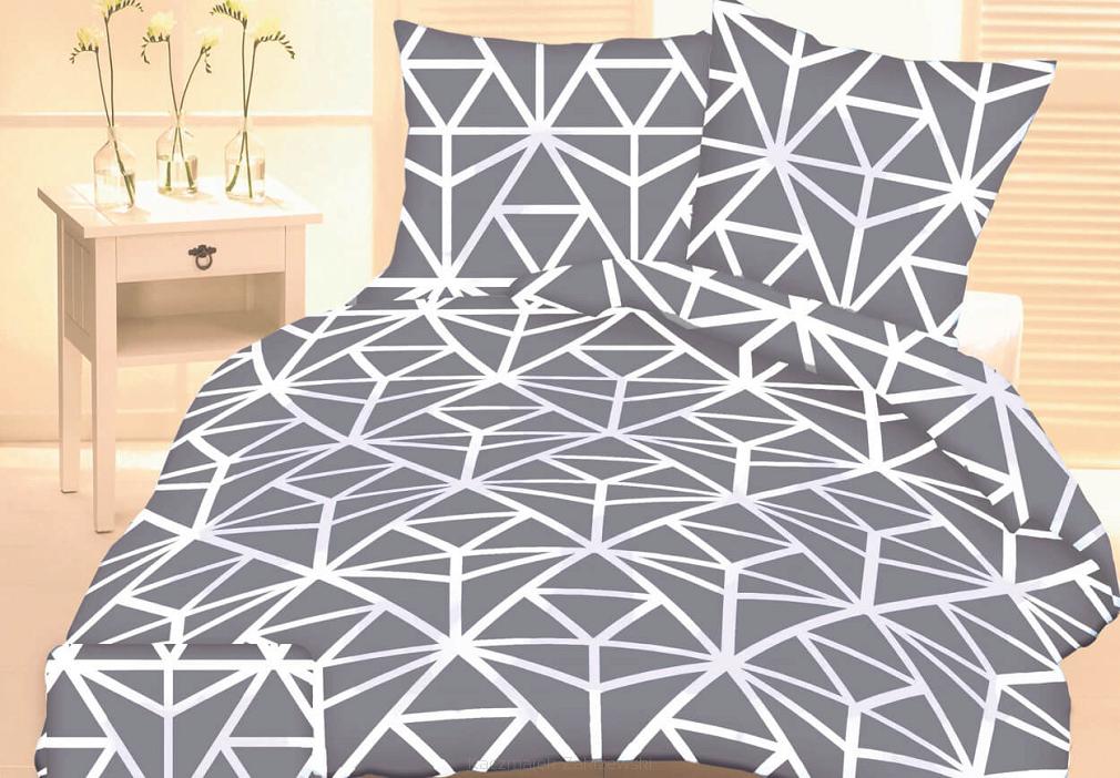 Pościel z kory 160x200 wzór pajęczyna szara