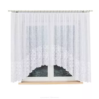 Firanka żakardowa gotowa na żabkach KINGA 330x160 biała