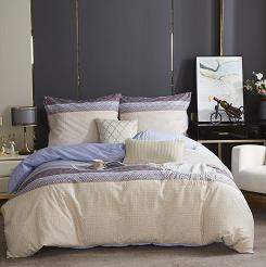 Wielokolorowa Pościel Orientalna Geometryczna Satyna Bawełniana 220x200 XDF 050