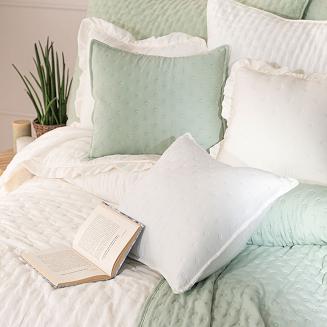 Narzuta dekoracyjna z falbaną WERONA 220x240 ecru