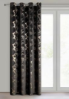 Zasłona gotowa na przelotkach RAJA 140x250 Eurofirany czarny