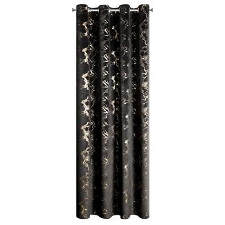 Zasłona gotowa na przelotkach RAJA 140x250 Eurofirany czarny