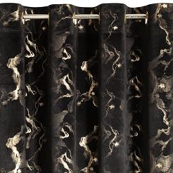 Zasłona gotowa na przelotkach RAJA 140x250 Eurofirany czarny