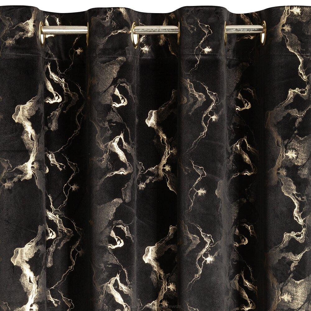 Zasłona gotowa na przelotkach RAJA 140x250 Eurofirany czarny