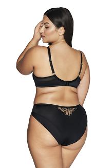 Biustonosz Full Cup z haftem AV 2112 usztywniany czarny