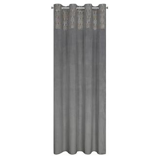 Zasłona gotowa na przelotkach LIZA 140x250 Eurofirany stalowy/złoty