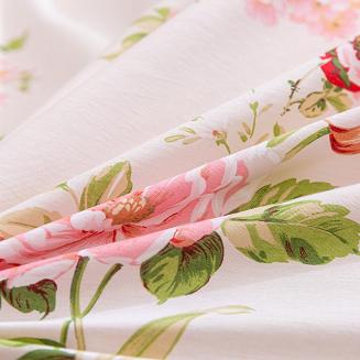 Pościel satynowa 160x200 różowa różane bukiety