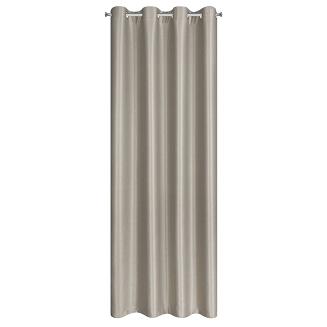 Zasłona gotowa na przelotkach SELINA 140x250 Eurofirany ciemnobeżowy