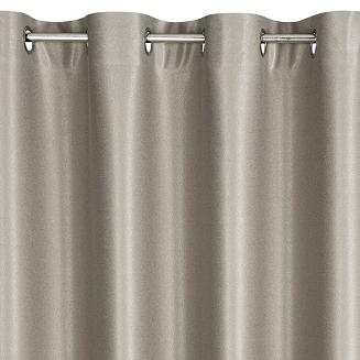 Zasłona gotowa na przelotkach SELINA 140x250 Eurofirany ciemnobeżowy