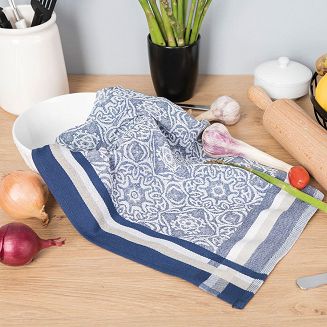 Ścierka kuchenna bawełna egipska DOLCE 50x70 orientalny wzór granatowa