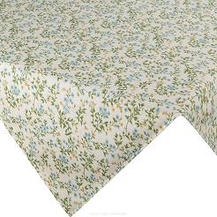 Obrus dekoracyjny wodoodporny TARA 110x140 Eurofirany kremowy zielony niezapominajki