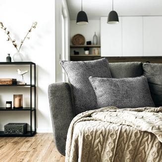 Poszewka dekoracyjna SZENIL 45x45 Eurofirany stalowy