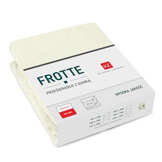 Prześcieradło frotte z gumką 200x220 ekri GRUBE