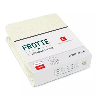 Prześcieradło frotte z gumką 200x220 ekri GRUBE