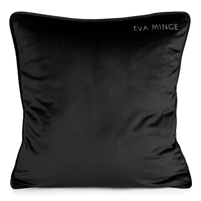 Poszewka dekoracyjna CRYSTALS4 45x45 Eurofirany czarna logo z cyrkonii Eva Minge