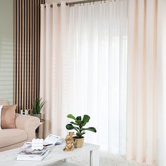 Zasłona gotowa na przelotkach JODEŁKA 140x250 kremowa