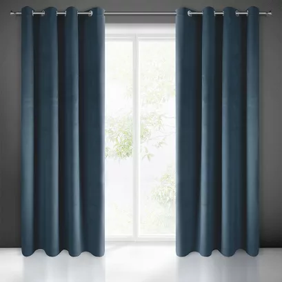 Zasłona gotowa na przelotkach PIERRE 140x250 Pierre Cardin Eurofirany granatowy