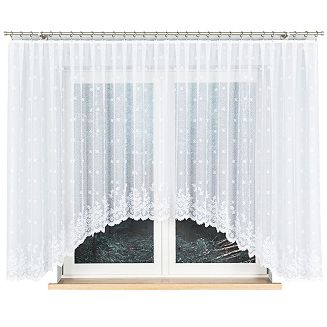 Firanka żakardowa gotowa na żabki KAROLINA 400x150 biała