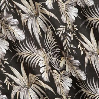 Zasłona gotowa na przelotkach MAGI 140x250 Eurofirany czarny/beżowy