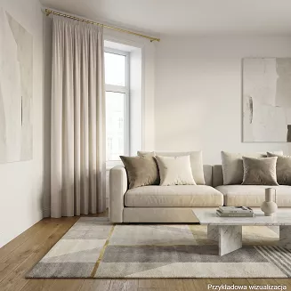 Zasłona gotowa na taśmie BLACKOUT VELVET 140x240 kremowa
