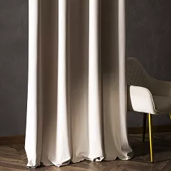 Zasłona gotowa na taśmie BLACKOUT VELVET 140x240 kremowa