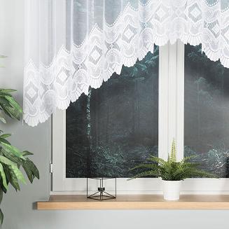 Firanka żakardowa gotowa na żabki LUCYNA 300x120 biała