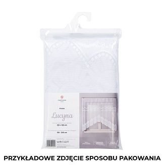 Firanka żakardowa gotowa na żabki LUCYNA 300x120 biała