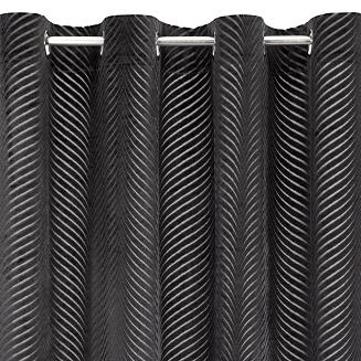 Zasłona gotowa na przelotkach LUSSI 140x250 Eurofirany czarny