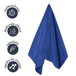 Ręcznik szybkoschnący z mikrofibry ACTIV 70x140 granatowy