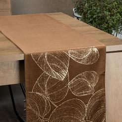 Obrus dekoracyjny BLINK 35x180 Eurofirany brązowy