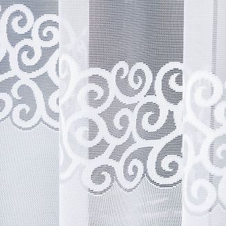 Firanka żakardowa gotowa na żabki DANIELA 350x155 biała