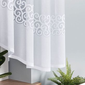 Firanka żakardowa gotowa na żabki DANIELA 350x155 biała