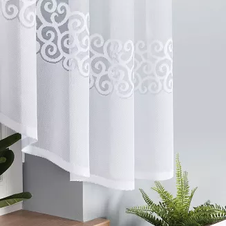 Firanka żakardowa gotowa na żabki DANIELA 350x155 biała