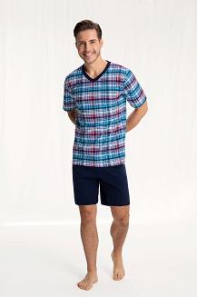 Piżama męska LUNA kod 793 w serek granatowy