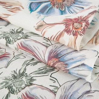 Obrus dekoracyjny FLORE 40x140 Eurofirany niebieski